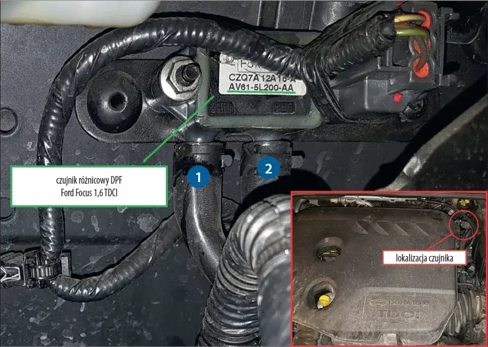 czujnik różnicy ciśnień DPF