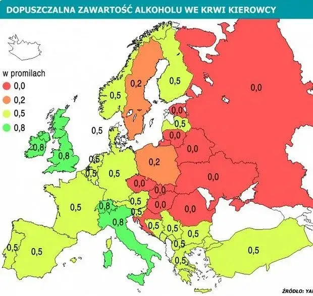 limit alkoholu kierowca Polska