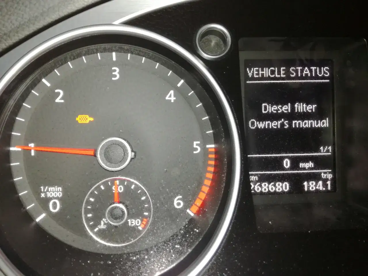 kontrolka DPF Passat B6 deska rozdzielcza